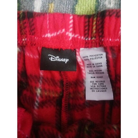 Disney pajama set medium Unisex new with tags super soft knit Plaid - Picture 3 of 4